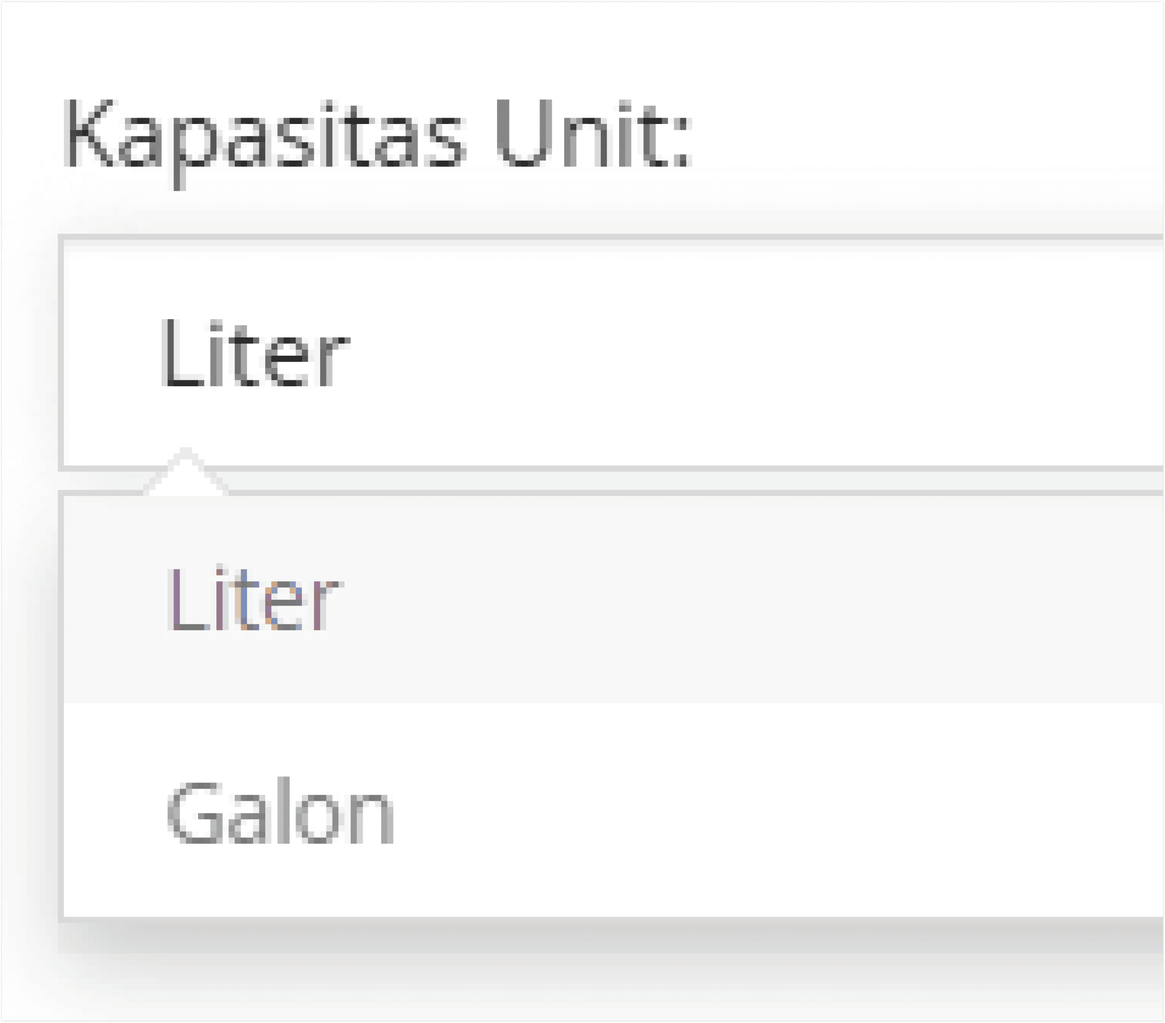 Kapasitas Unit
