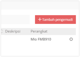 Menu Tambah Pengemudi